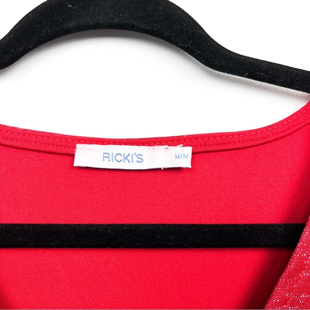 Ricki's Red Metallic Threaded Tank Top Blouse for Holidays - Picture 2 of 12